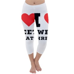 I Love Sweet Threats  Capri Winter Leggings  by ilovewhateva