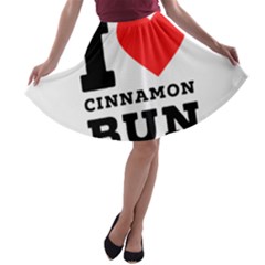 I Love Cinnamon Bun A-line Skater Skirt by ilovewhateva