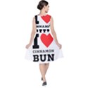 I love cinnamon bun V-Neck Midi Sleeveless Dress  View2