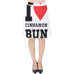 I Love Cinnamon Bun Velvet High Waist Skirt by ilovewhateva