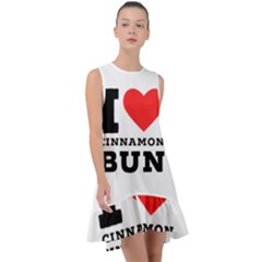 I Love Cinnamon Bun Frill Swing Dress by ilovewhateva