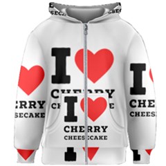 I Love Cherry Cheesecake Kids  Zipper Hoodie Without Drawstring by ilovewhateva