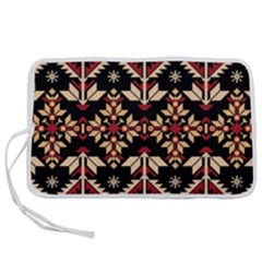 Vector Illustration Of Ukrainian Folk Seamless Pattern Ethnic Ornament Border Element Traditional Pen Storage Case (l) by pakminggu