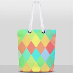 Low Poly Triangles Full Print Rope Handle Tote (small) by danenraven