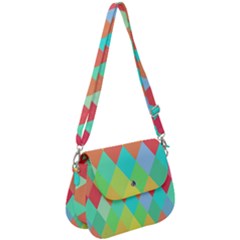 Low Poly Triangles Saddle Handbag by danenraven