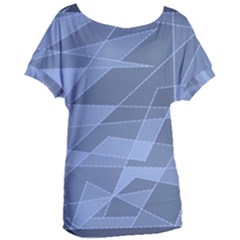 Lines Shapes Pattern Web Creative Women s Oversized Tee