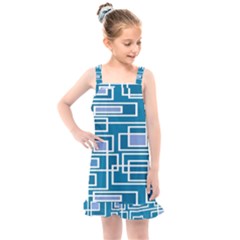 Geometric Rectangle Shape Linear Kids  Overall Dress by danenraven