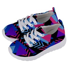 Memphis Pattern Geometric Abstract Kids  Lightweight Sports Shoes by danenraven