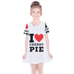 I Love Cherry Pie Kids  Simple Cotton Dress