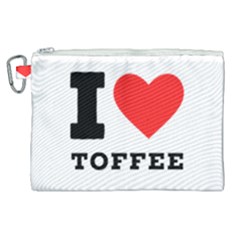 I Love Toffee Canvas Cosmetic Bag (xl)