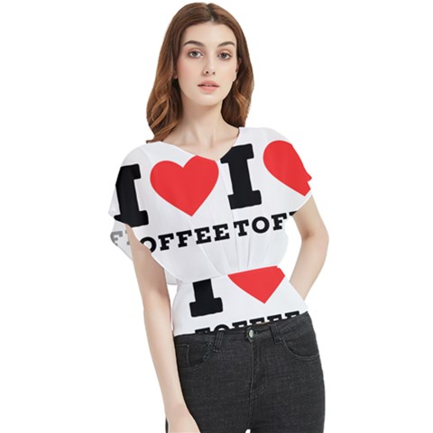 I Love Toffee Butterfly Chiffon Blouse by ilovewhateva