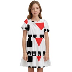 I Love Chai Latte Kids  Puff Sleeved Dress by ilovewhateva