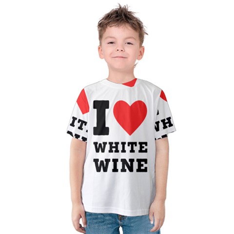 I Love White Wine Kids  Cotton Tee by ilovewhateva