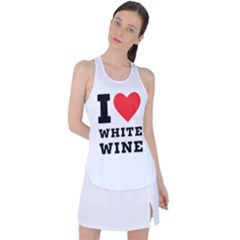 I Love White Wine Racer Back Mesh Tank Top by ilovewhateva