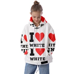 I Love White Wine Kids  Oversized Hoodie by ilovewhateva