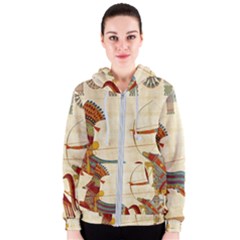 Egyptian Tutunkhamun Pharaoh Design Women s Zipper Hoodie by Mog4mog4