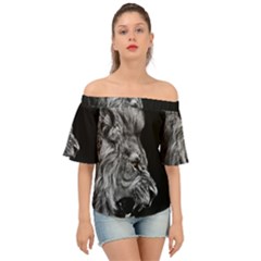 Roar Angry Male Lion Black Off Shoulder Short Sleeve Top by Mog4mog4