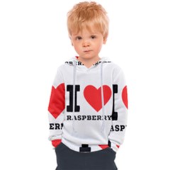 I Love Raspberry Kids  Overhead Hoodie by ilovewhateva