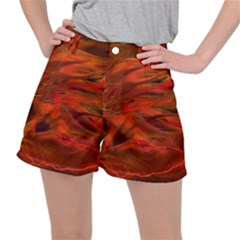 Fire Lion Flames Light Mystical Dangerous Wild Women s Ripstop Shorts by Mog4mog4