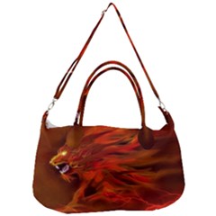 Fire Lion Flames Light Mystical Dangerous Wild Removable Strap Handbag by Mog4mog4