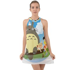 My Neighbor Totoro Totoro Halter Tie Back Chiffon Dress by Mog4mog4