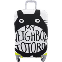 My Neighbor Totoro Black And White Luggage Cover (large) by Mog4mog4