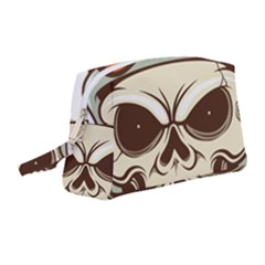 Motorcycle Helmet Skull Clip Art Cranial Skeleton Wristlet Pouch Bag (medium) by Mog4mog4