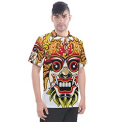 Bali Barong Mask Euclidean Vector Chiefs Face Men s Polo Tee