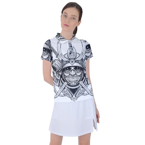 Drawing Samurai Tattoo Sketch Japanese Samurai Women s Polo Tee by Mog4mog4