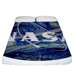 Vincent Van Gogh Starry Night Art Painting Planet Galaxy Fitted Sheet (king Size) by Mog4mog4