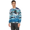 Orca Wave Water Underwater Men s Fleece Sweatshirt View2