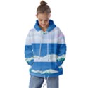 Illustration Landscape Sea Ocean Waves Beach Blue Kids  Oversized Hoodie View1