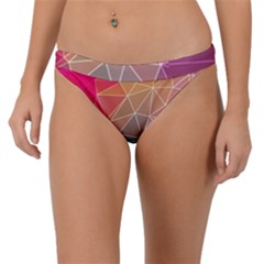 Multicolored Geometric Origami Idea Pattern Band Bikini Bottoms by Bakwanart