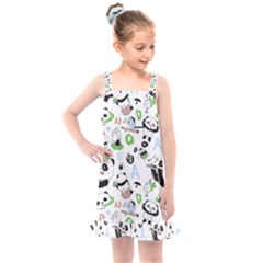 Giant Panda Bear Pattern Kids  Overall Dress by Bakwanart