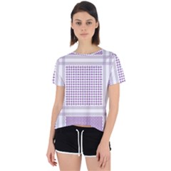 Square Purple Pattern Bead Purple Keffiyeh Purple Geometric Headdress Angle Violet Rectangle Open Back Sport Tee by Bakwanart