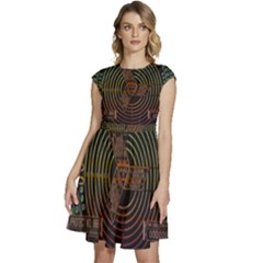 Black And Green Area Rug Neon Genesis Evangelion Computer Communication Cap Sleeve High Waist Dress by Bakwanart