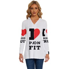 I Love Passion Fruit Long Sleeve Drawstring Hooded Top by ilovewhateva