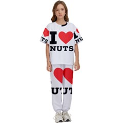 I Love Nuts Kids  Tee And Pants Sports Set by ilovewhateva