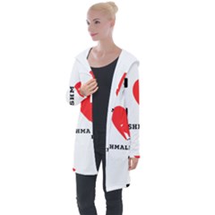 I Love Marshmallow  Longline Hooded Cardigan by ilovewhateva