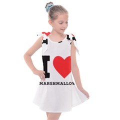 I Love Marshmallow  Kids  Tie Up Tunic Dress by ilovewhateva