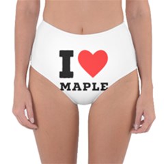 I Love Maple Reversible High-waist Bikini Bottoms by ilovewhateva