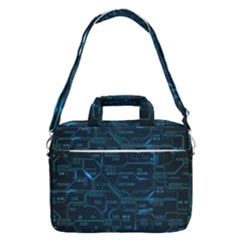 Technology Computer Circuit Boards Electricity Cpu Binary Macbook Pro 16  Shoulder Laptop Bag by Bakwanart