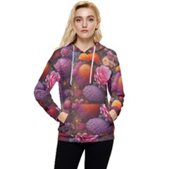 Flowers Blossoms Petals Blooms Women s Lightweight Drawstring Hoodie by 99art