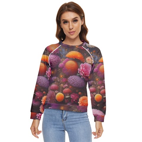 Flowers Blossoms Petals Blooms Women s Long Sleeve Raglan Tee by 99art