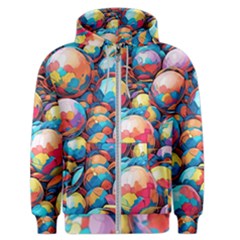 Pattern Seamless Balls Colorful Rainbow Colors Men s Zipper Hoodie by 99art