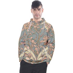 Art Nouveau Vintage Retro Pattern Floral Men s Pullover Hoodie by 99art