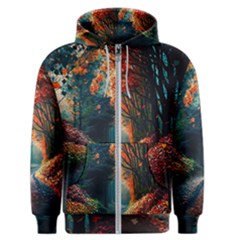 Forest Autumn Fall Painting Men s Zipper Hoodie by 99art