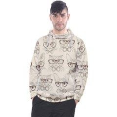 Seamless Pattern Hand Drawn-cats-with Hipster Accessories Men s Pullover Hoodie by Vaneshart