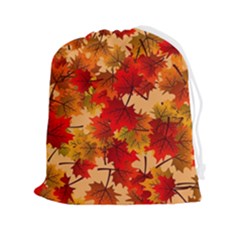 Wallpaper Background Autumn Fall Drawstring Pouch (2xl) by Vaneshart