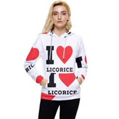 I Love Licorice Women s Lightweight Drawstring Hoodie by ilovewhateva